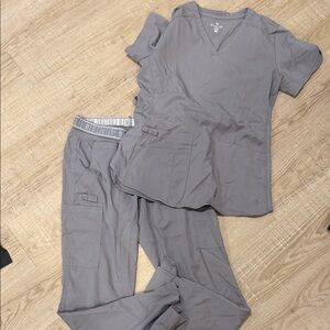 Med Couture Steel Gray Scrub Ensemble
